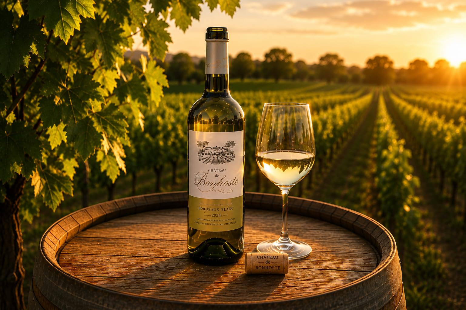 6er Weinpaket Château de Bonhoste 2021 Blanc Bordeaux Weißwein trocken (6x0,75l)