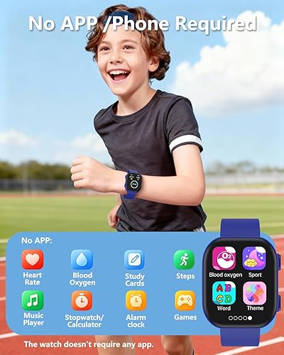 MorePro Reloj inteligente para niños, no requiere aplicación, no requiere teléfono, reloj de seguimiento de actividad física para niños con