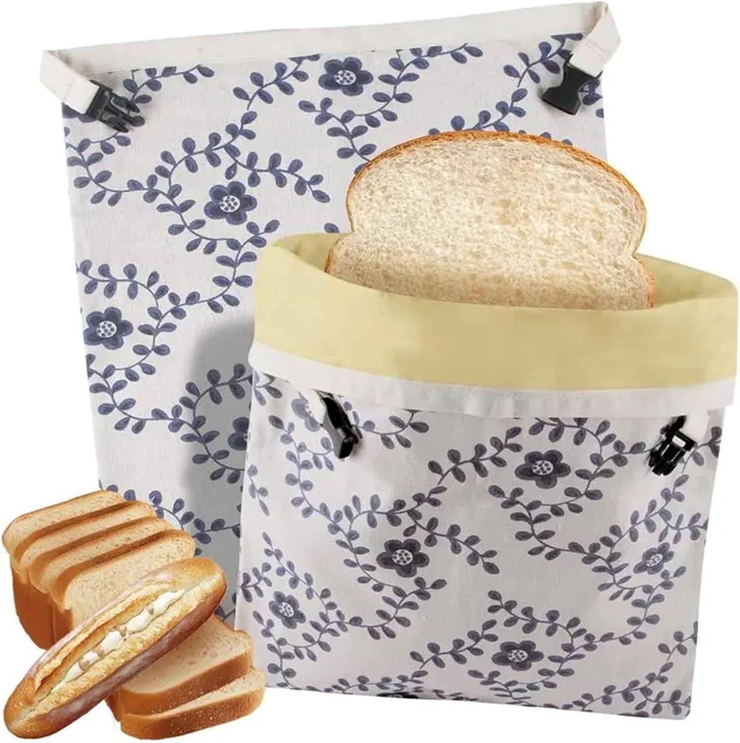 Beeswax Bread Bag ABXF-Sourdough Preservation Beeswax Linen Bread Bags, 2-Pack Reusable For Long-Lasting Storage