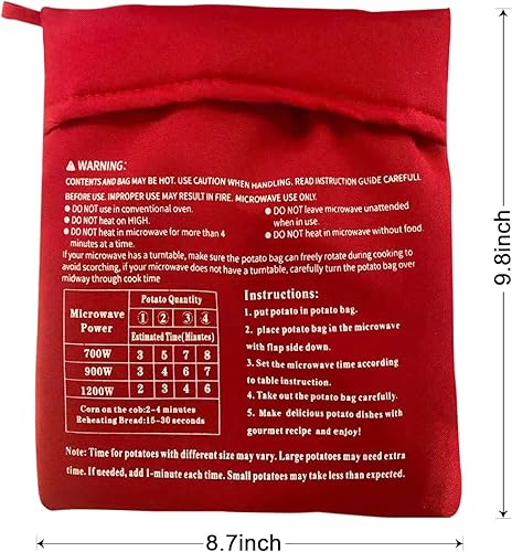 Miniatura 2 de fácil bolsa de patatas de microondas, haciendo express, deliciosas, papas en solo 4 min con receta gourmet.