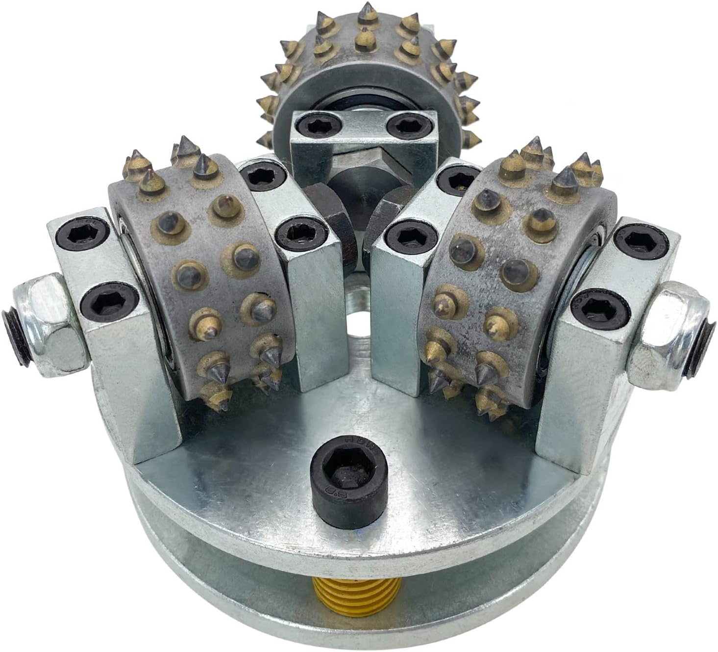 Seam Setter 5 Inch Bush Hammer Disc For Stone Granite Concrete 30 Pins 3 Rollers Grinding Wheel(5 8-11 USA Thread)