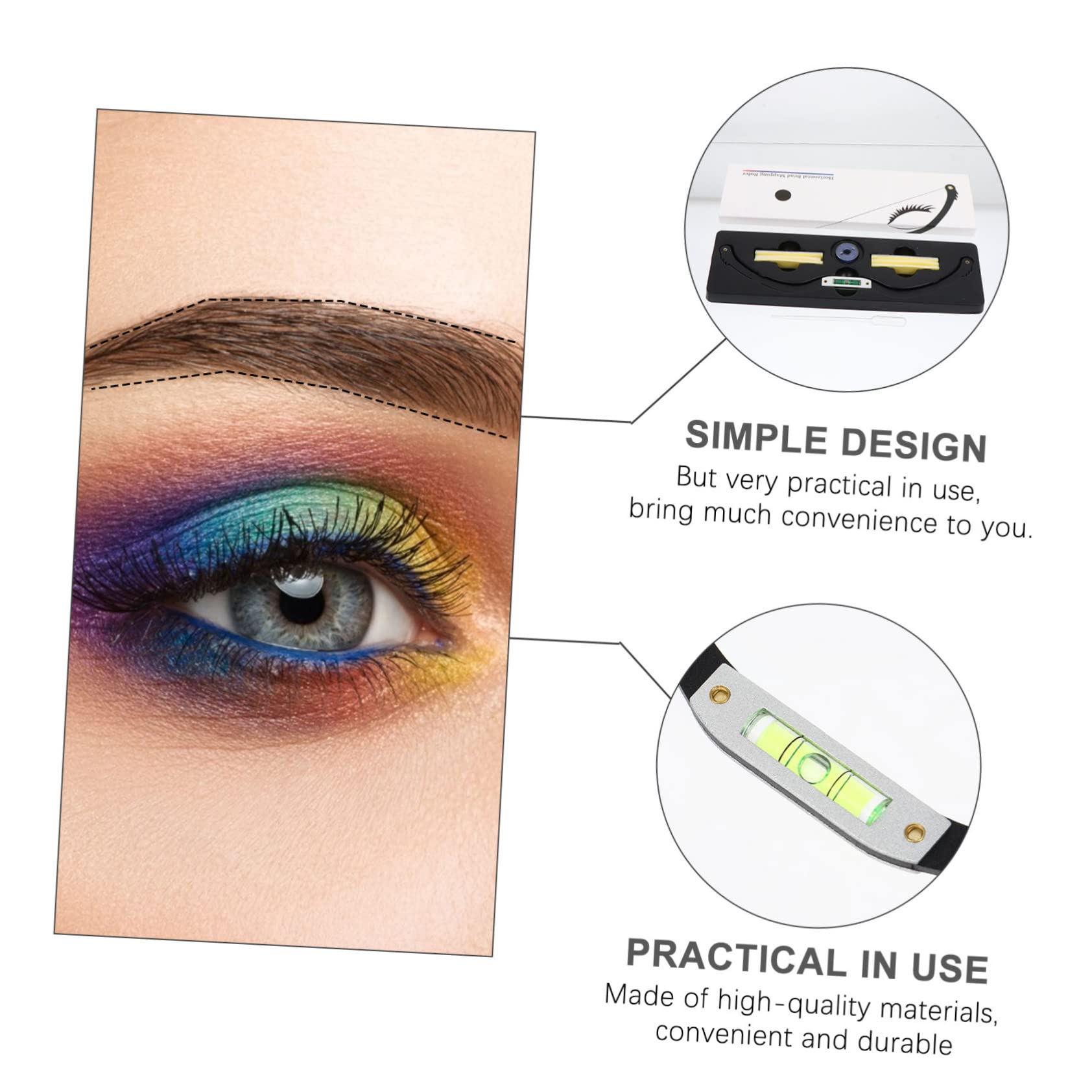 FRCOLOR 4pezzi Righello Per Sopracciglia Leggero Strumento Professionale Per Misurazione e Modellazione Sopracciglia Facile Da Usare e Pratico Per Posizionamento Preciso