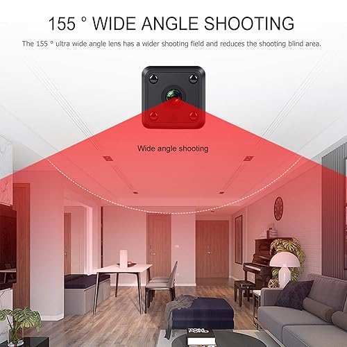 Miniatura 4 de HEALLILY 1080P Wireless HD Camera 155 Wide Angle Camera Mini Sensor Night Vision Camera Portable Security Camera