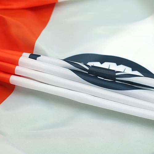 Miniatura 2 de Bandera plisada india de abanico de 3 x 6 pies, bandera plisada de la India, 2 piezas de bandera de abanico para interiores y exteriores y