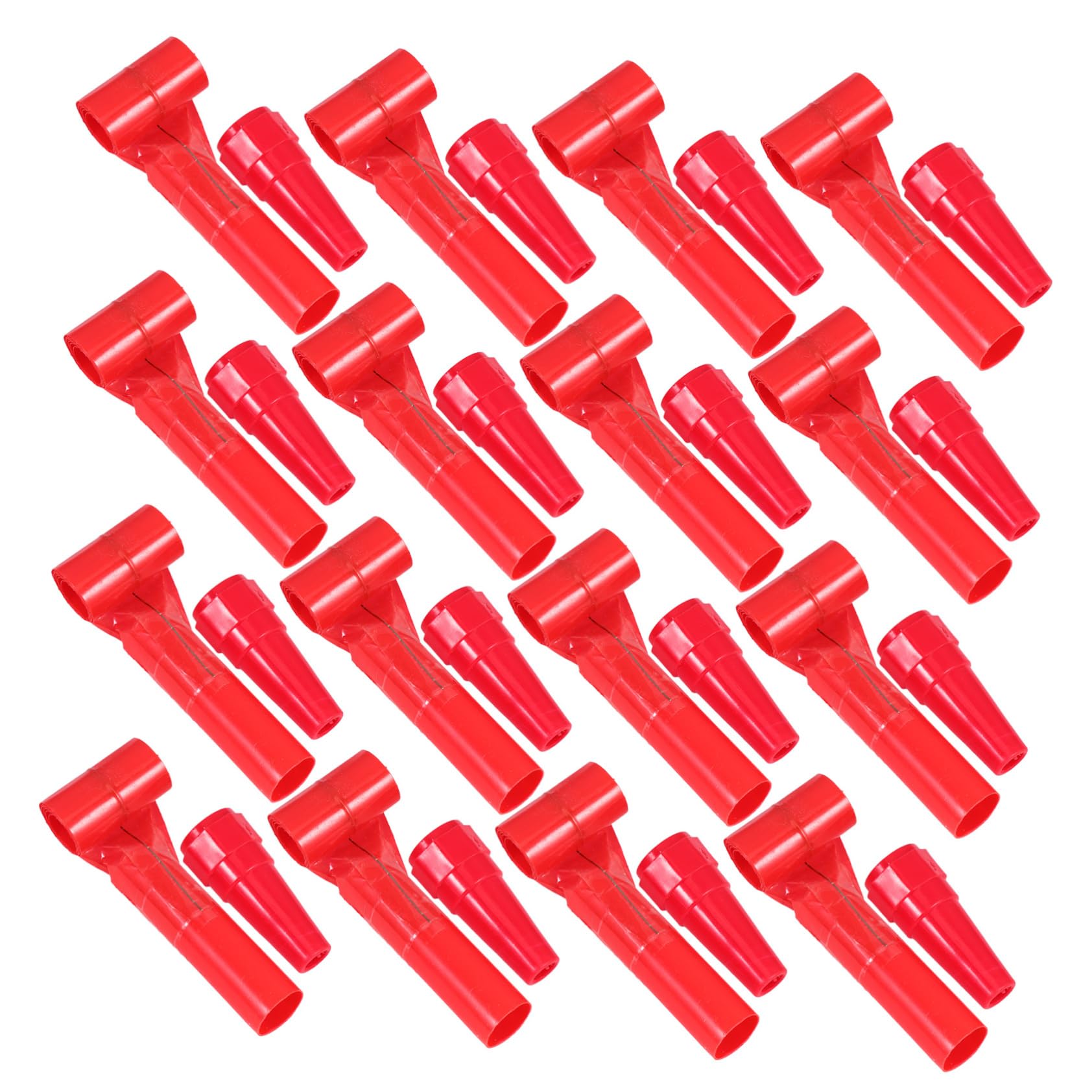 DECHOUS Toddlers Interactive Party Toys 50pcs Frog Blowout Whistles for Boys and Girls Birthday Parties