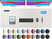 Vista 123 de Aothia Protector de escritorio de cuero, alfombrilla para ratón, alfombrilla de escritorio de oficina, secante de escritorio de cuero PU