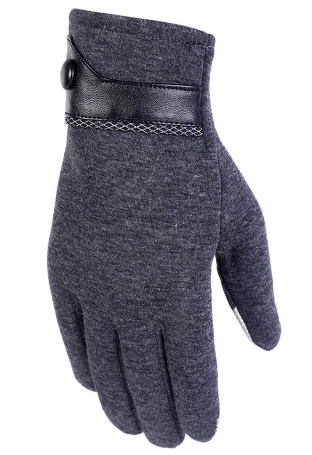 Unisex-Rękawiczki Dla Dorosłych Męskie Zimowe Rękawiczki Z Ekranem Dotykowym Ciepłe Rękawiczki Finger Outdoor Nowoczesne Rękawiczki Na Co Dzień Ciepłe Rękawiczki Na Palce/Gray 2/One Size