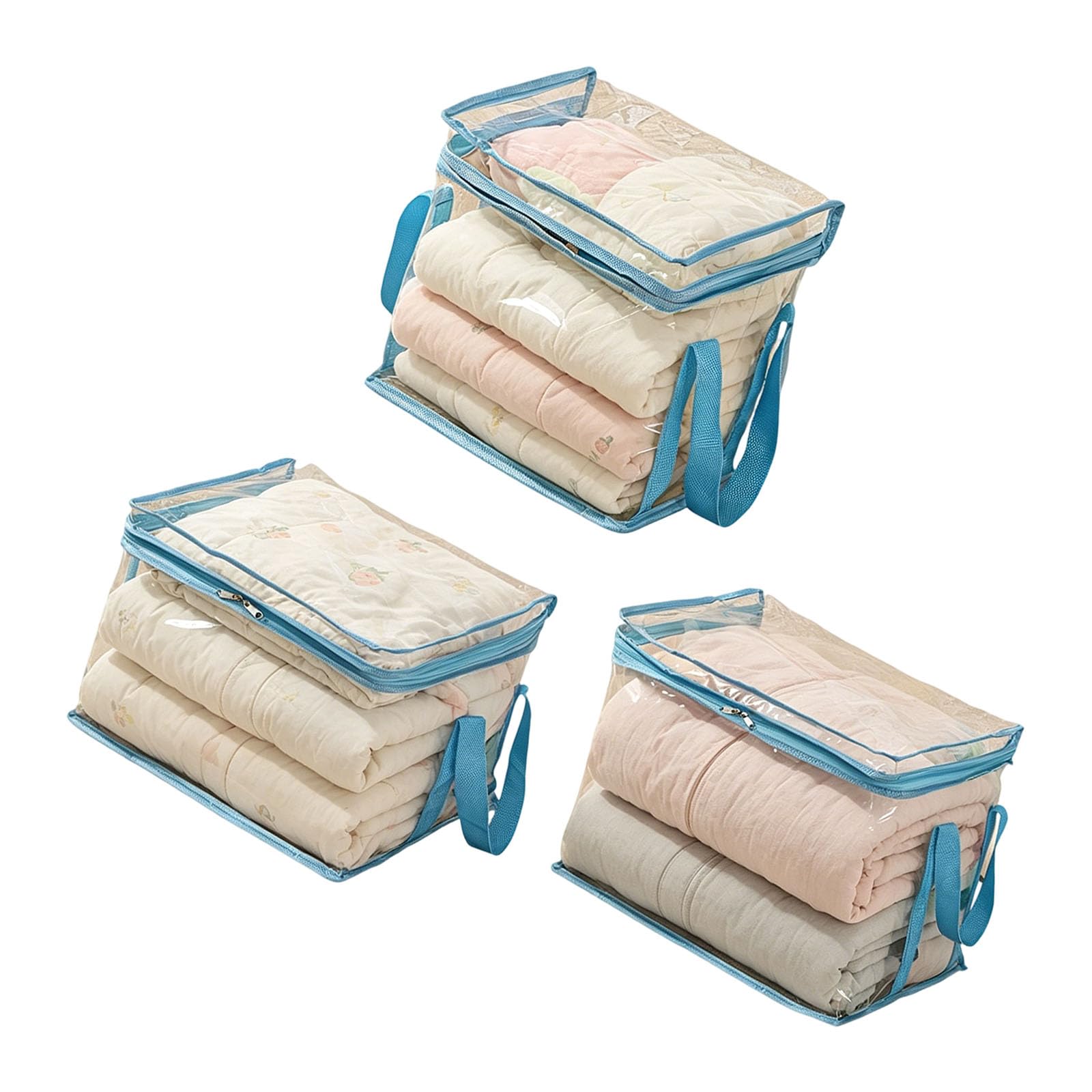 Whoasyst Of 3 Multipurpose PVC Storage Bags Organizers Transparency Containers Ideal for Travel and Daily Use Multipurpose Storage Bags