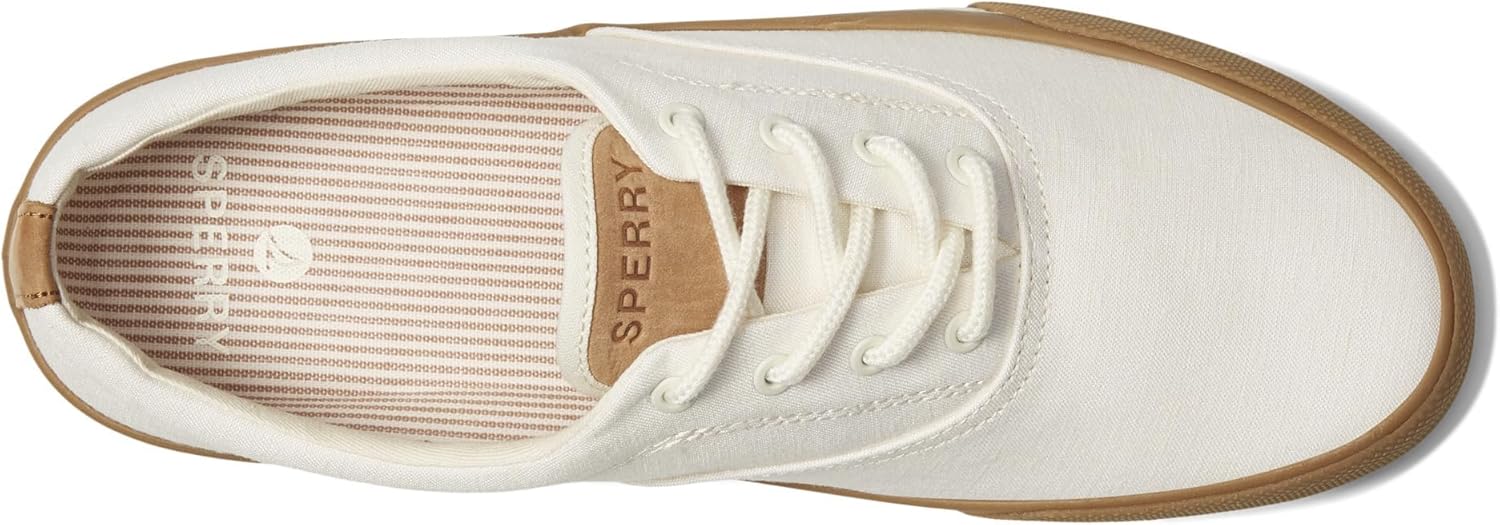Sperry Men's Striper II CVO Seasonal Sneaker, White Linen, 8 - Image 3