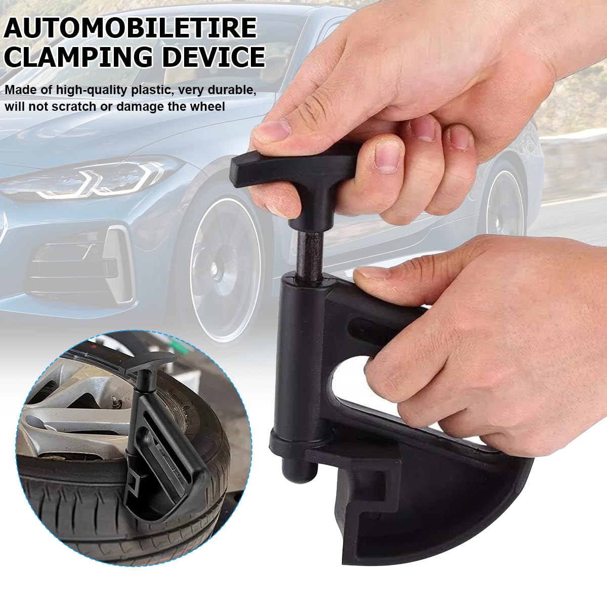 Bittwee 2 cambiadores de neumáticos de automóvil, herramienta central de caída de abrazadera de talón de neumático de vehículo, herramienta de palanca de cambio de llantas de automóvil, accesorios