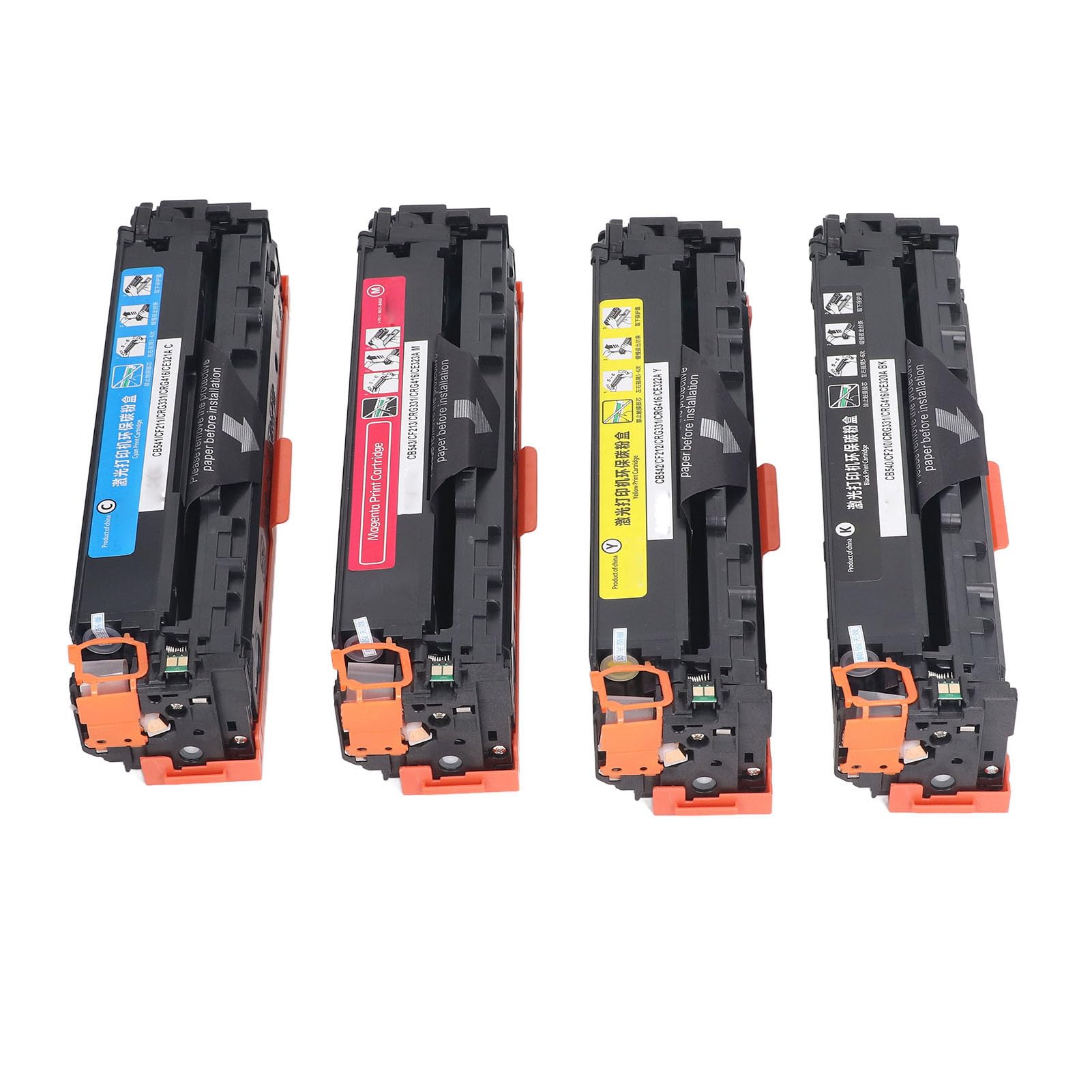 Ausla Confezione da 4 Cartucce Toner Sostitutive per Stampante 125A CB540A CB541A CB542A CB543A Inchiostro per Stampante 2200 1400 Pagine, Resa per Ufficio, Casa