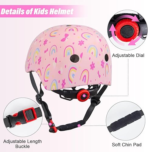 Miniatura 56 de Bienbee - Casco para niños pequeños, casco de patineta para bicicleta, equilibrio, bicicleta, scooter, para niñas y niños de 1-3-5-8-14 años