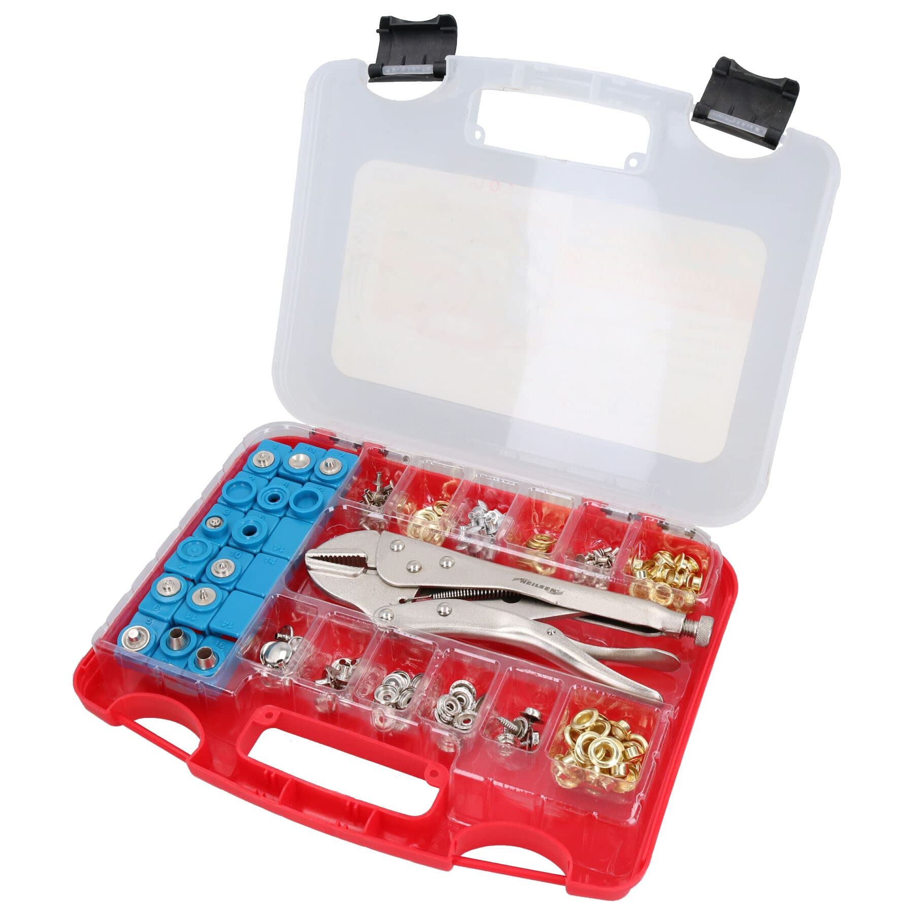 Kit de perforation et de rivets pour tissus épais - Kit œillets AB Tools 275 pièces