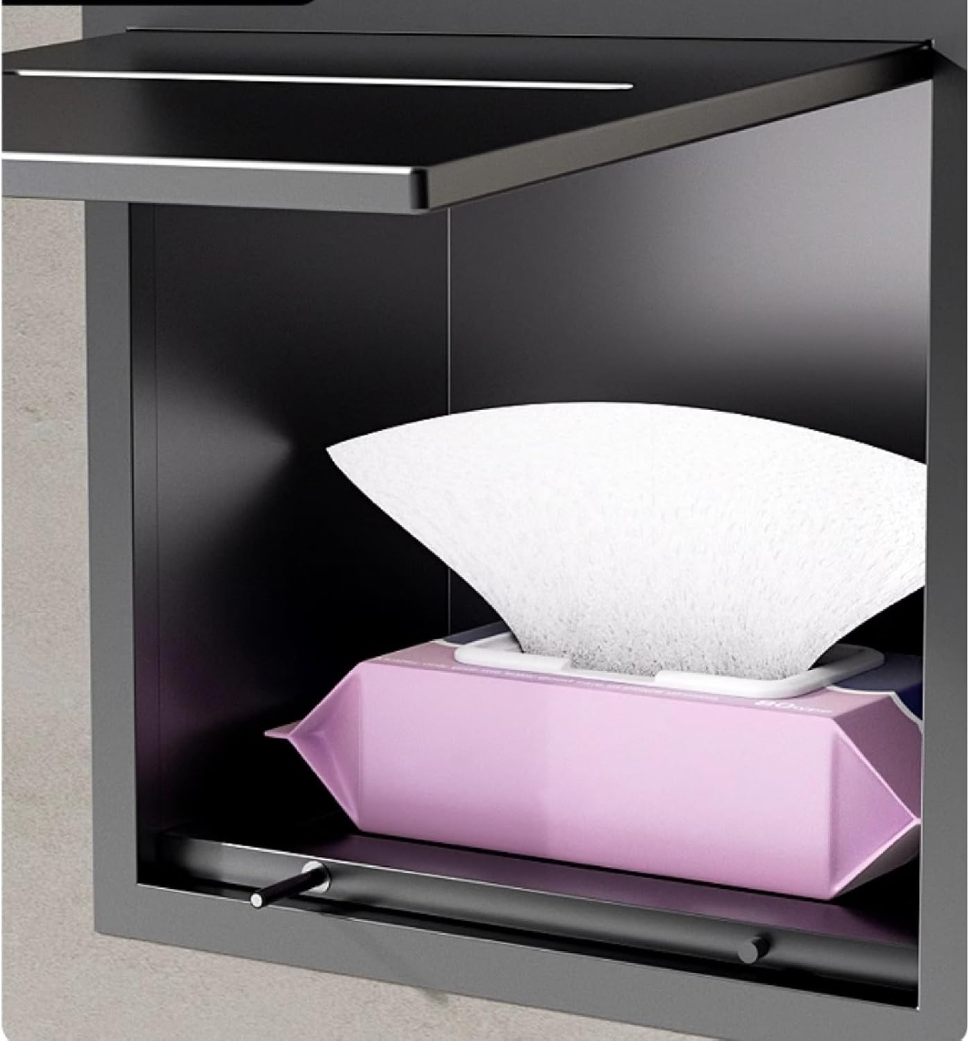 Stainless Steel Shower Nich Stainless Steel Bathroom Niche Recessed Bathroom Storage Shelf Waterproof Metal Shower Stand for Kitchen Living Room Bedroom,Grey-20x40x12.5cm