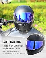 Vista 3 de Visor de Repuesto para Casco de Moto, Protector de Visera para Casco Star RS-1 Vortex Qualifier Revolver, Accesorios Universales