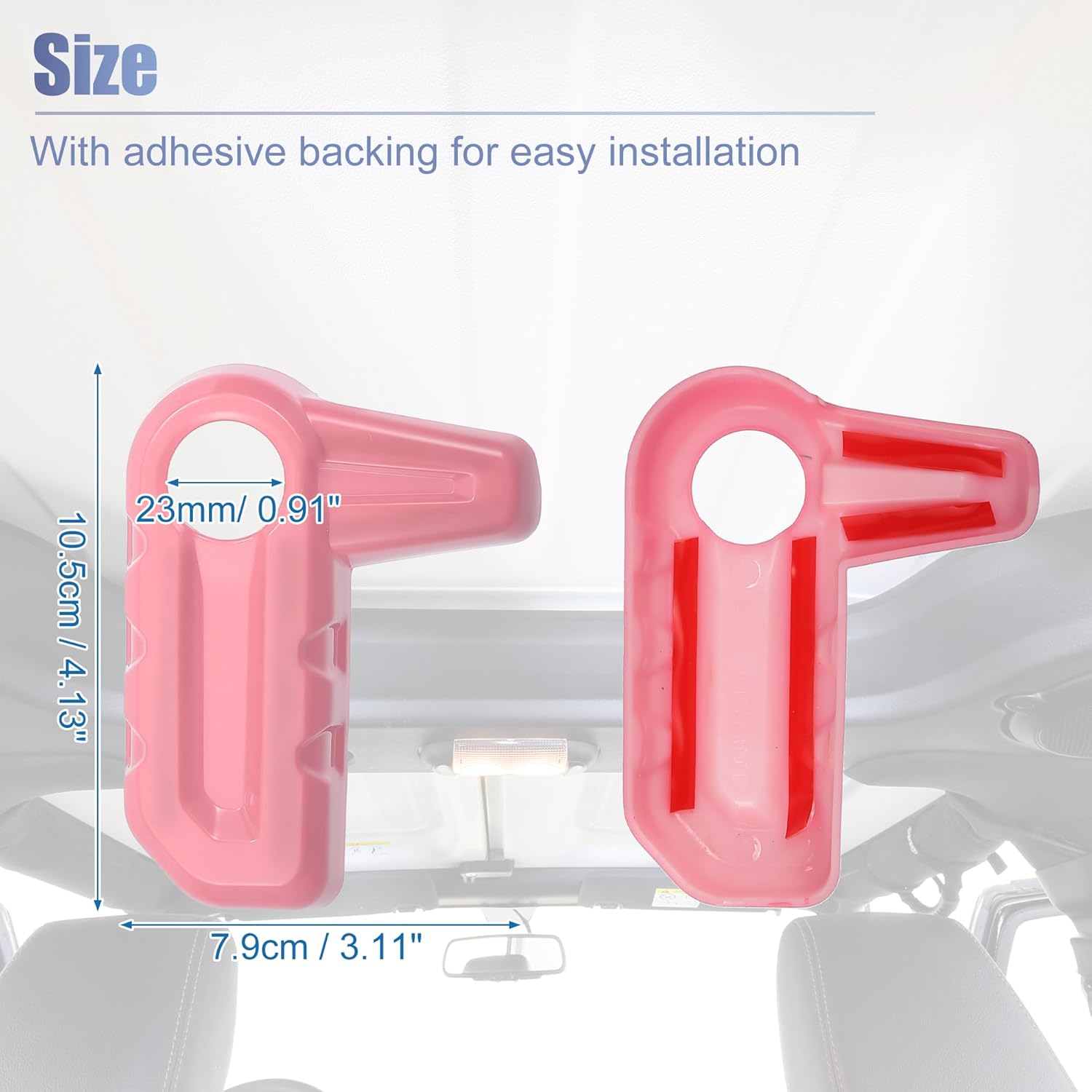 X AUTOHAUX Hardtop Roof Removal Switch Handle Cover for Jeep Wrangler JL JLU 2018-2023 for Freedom Panel Latch Decoration Interior Accessories 6pcs Pink