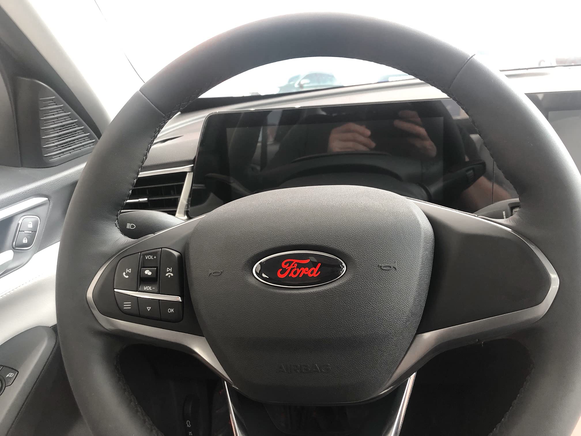 Buy OUTINSIDE 2 PCS Steering Wheel Center Logo Emblem Badge Overlay