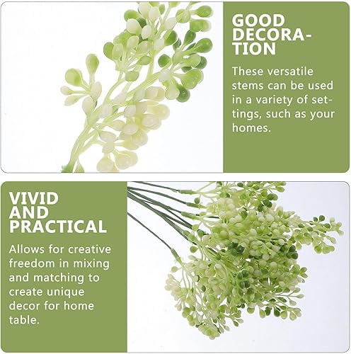 Miniatura 9 de EXCEART 10 piezas de flores artificiales para exteriores, vegetación, flores falsas, flores de plástico sintético, florero, arreglo floral,