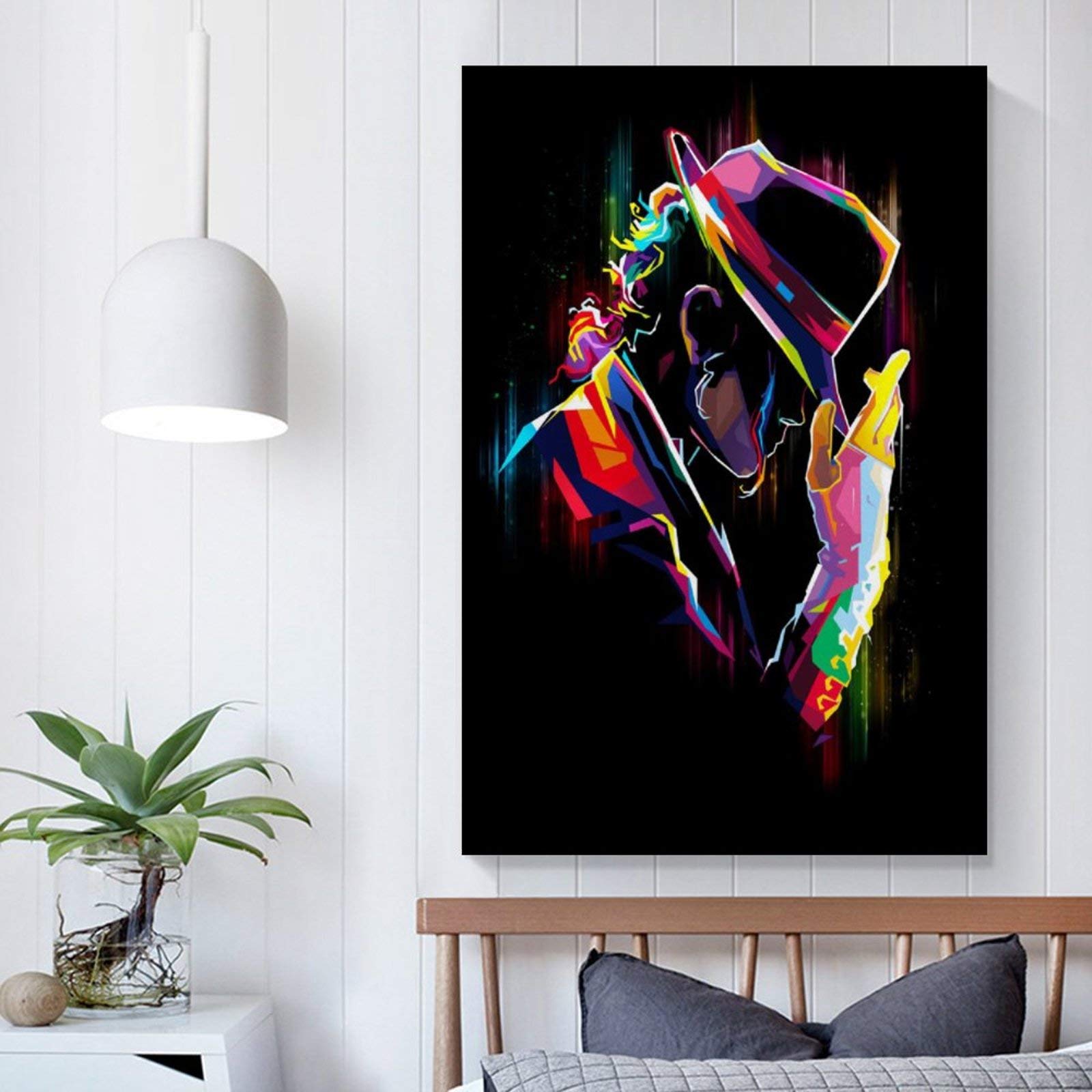 WEILEI The King of Pop Music World Michael Jackson Canvas Art