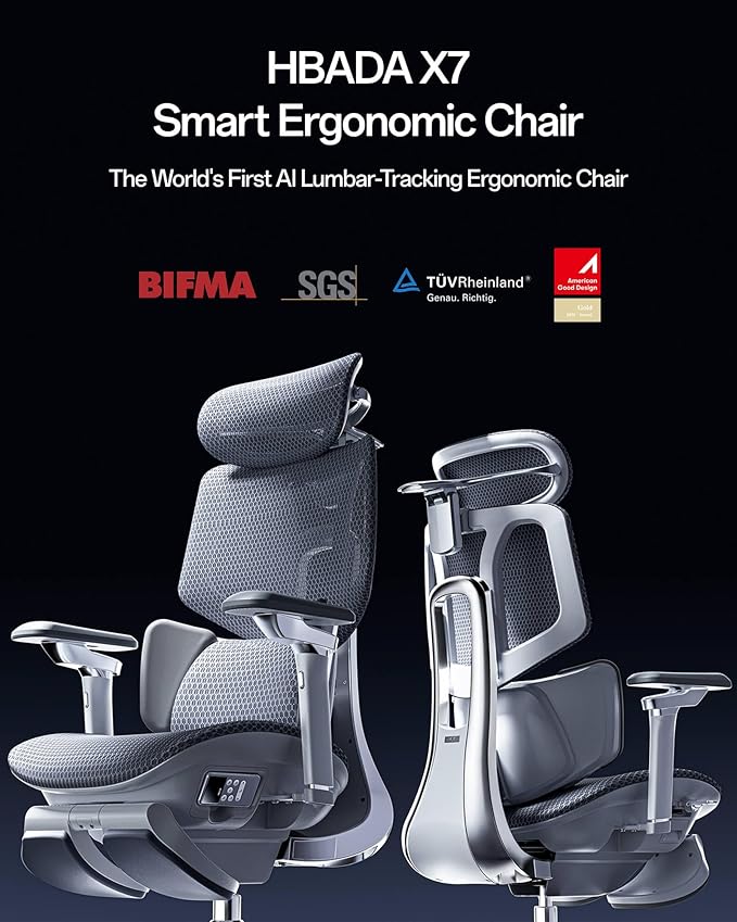 Silla de Oficina Ergonómica con Soporte Lumbar, Respaldo Rec miniatura 2