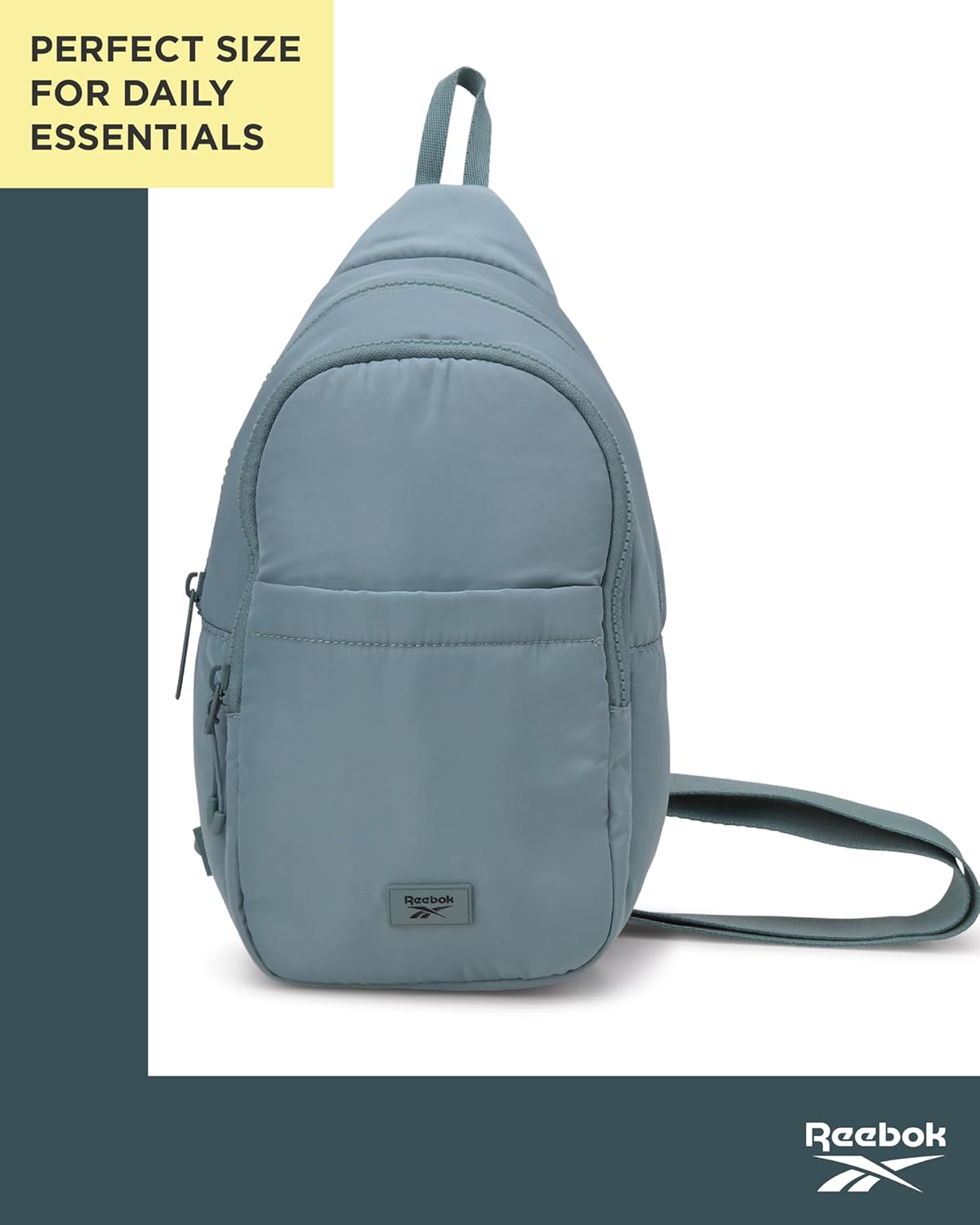 Reebok Unisex Crossbody Sling Bags – Compact Convertible Strap Cross Body Bag Travel Sling Bag - Gym & Travel Essential, Thea II Trellis