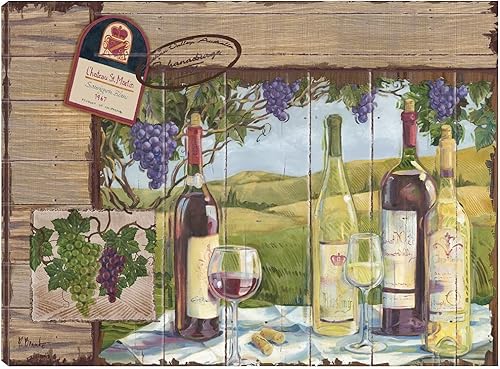 Miniatura 10 de Fine Art Canvas Lienzo decorativo para pared de vino de la artista HeatherA. French-Roussia para sala de estar, dormitorio, baño, cocina, oficina,
