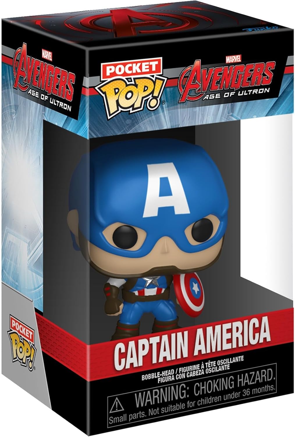 Funko Pop! Pocket Pop and Tee: Marvel - Captain America, Kids Medium