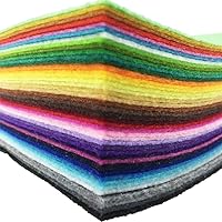 Vista 9 de 42 hojas de fieltro 4 x 4 pulgadas con colores surtidos y 1 mm de grosor para artesanías y manualidades