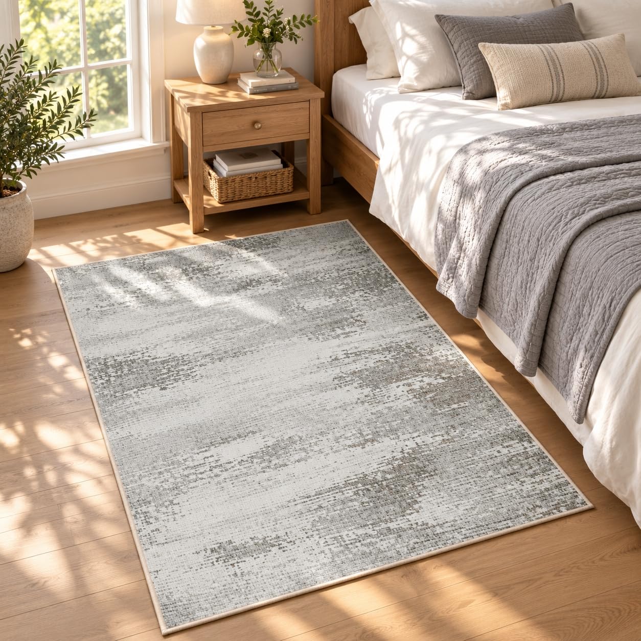 BRO Bedroom Rug Washable Non Slip Kitchen Runner Front Door Mat 60x90cm