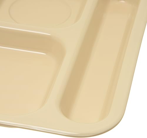 Miniatura 10 de CFS 4398392 Bandeja para cafetería y comida rápida con 6 compartimentos, para mano derecha, 9 x 15 pulgadas, color arena