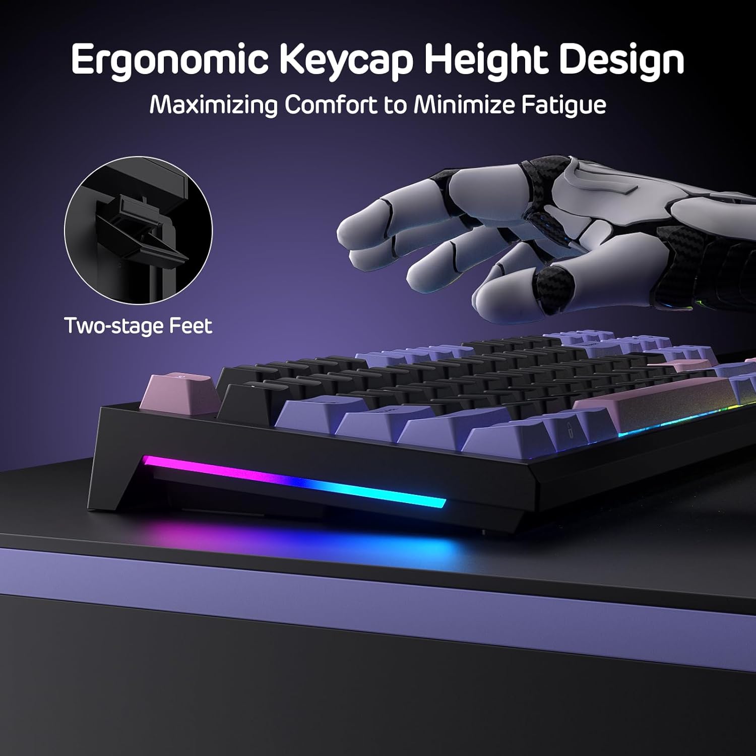 RK ROYAL KLUDGE C87 HE Rapid Trigger Gaming Keyboard, 75% TKL Wired RGB Mechanical Keyboards, Hall Effect Magnetic Switch Keyboard w/Actuation Point Adjustable, 8K Hz Polling Rate, for FPS Gamer