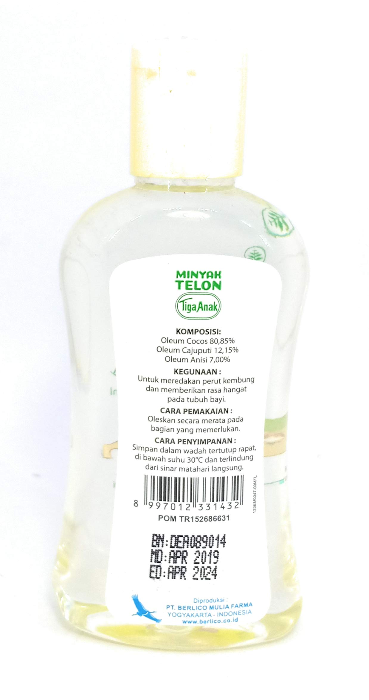 Tiga Anak Minyak Telon Oil, 90 Ml