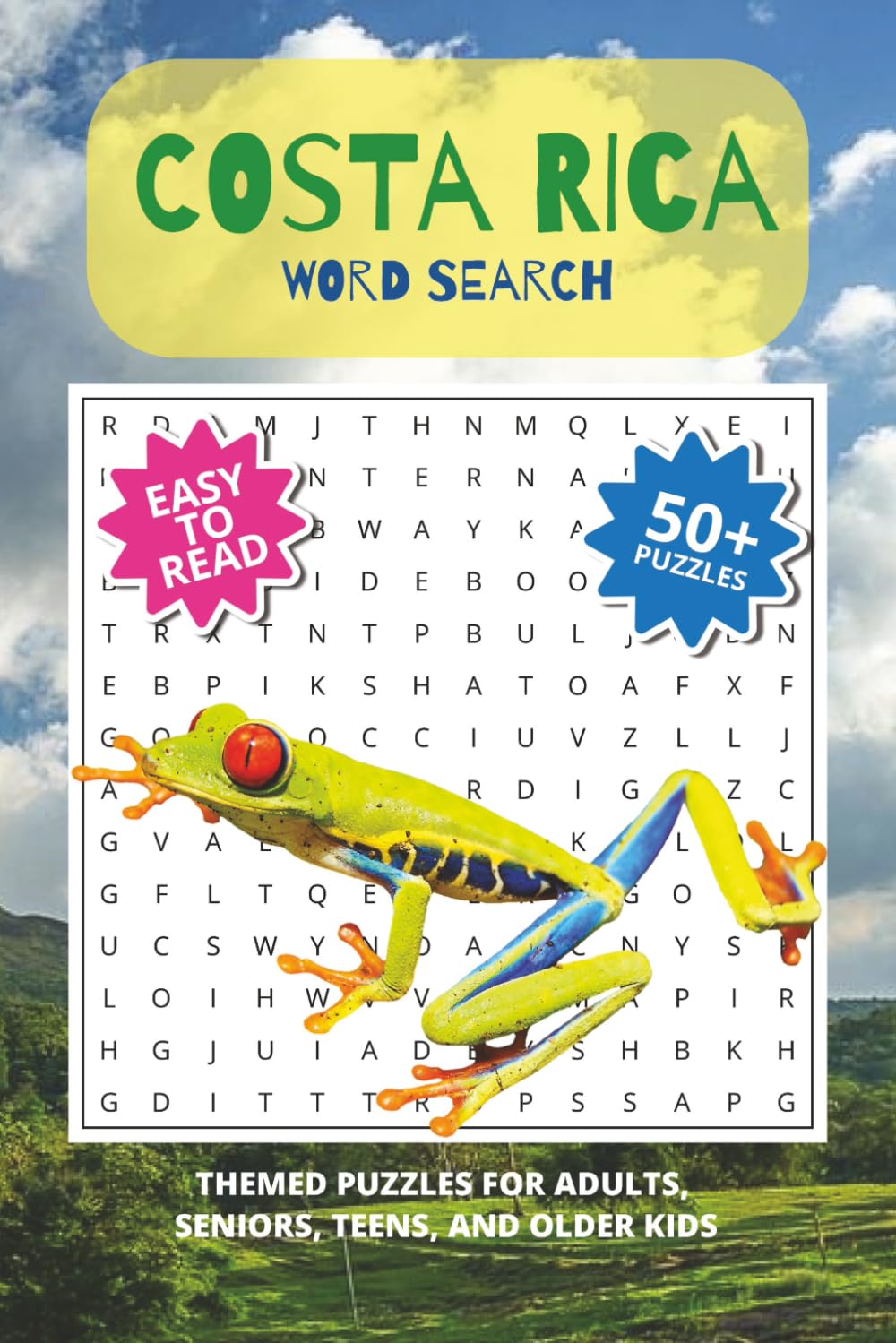 Costa Rica Word Search Puzzle Book: Word Searches with Easy-to-Read Print About Costa Rican Places, Activities, Wildlife, and More | 6x9 inches, 110 ... Seekers, and Anyone Seeking Pura Vida