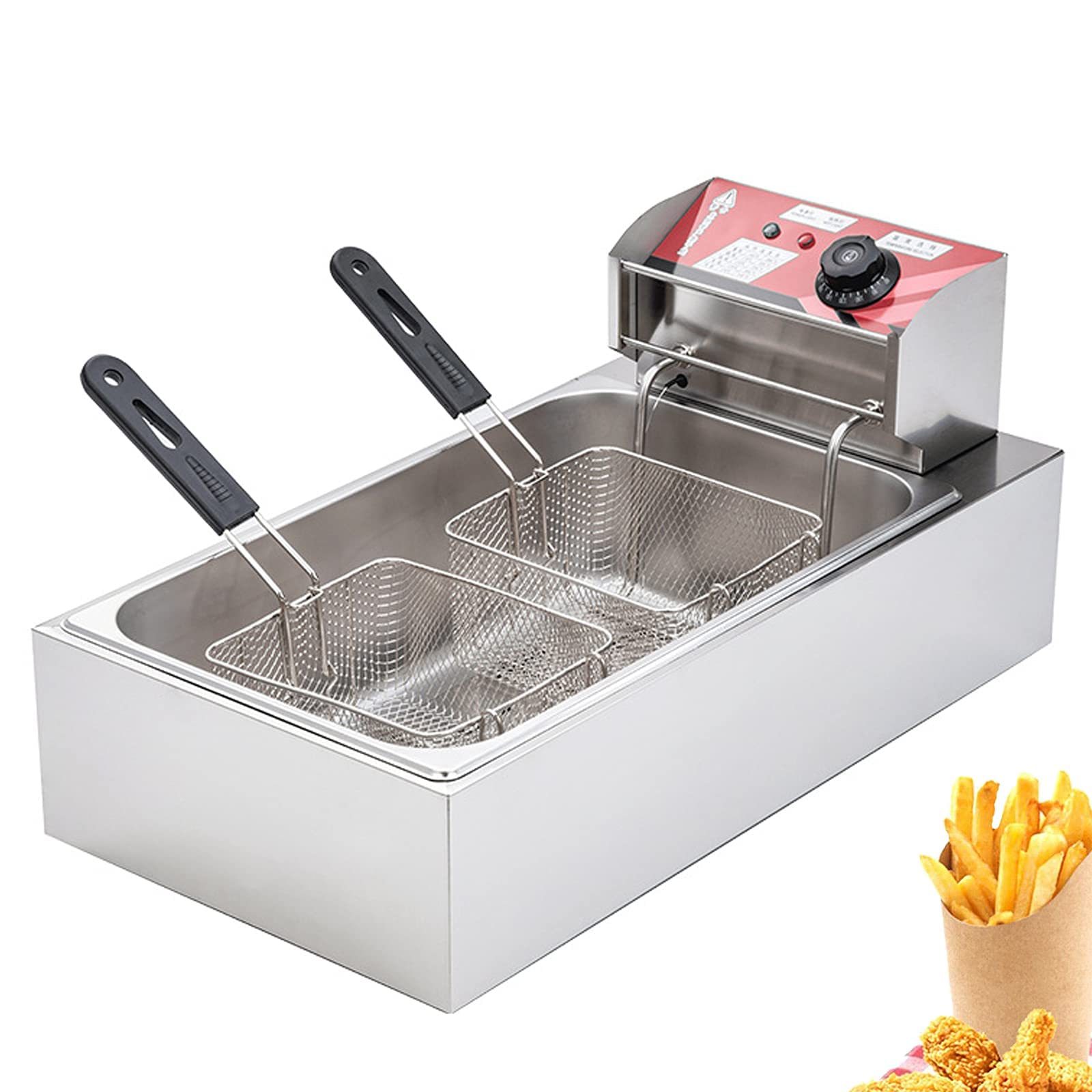 Buy Electric Deep Fryer 3000W 12L Stainless Steel French Deep Fryer