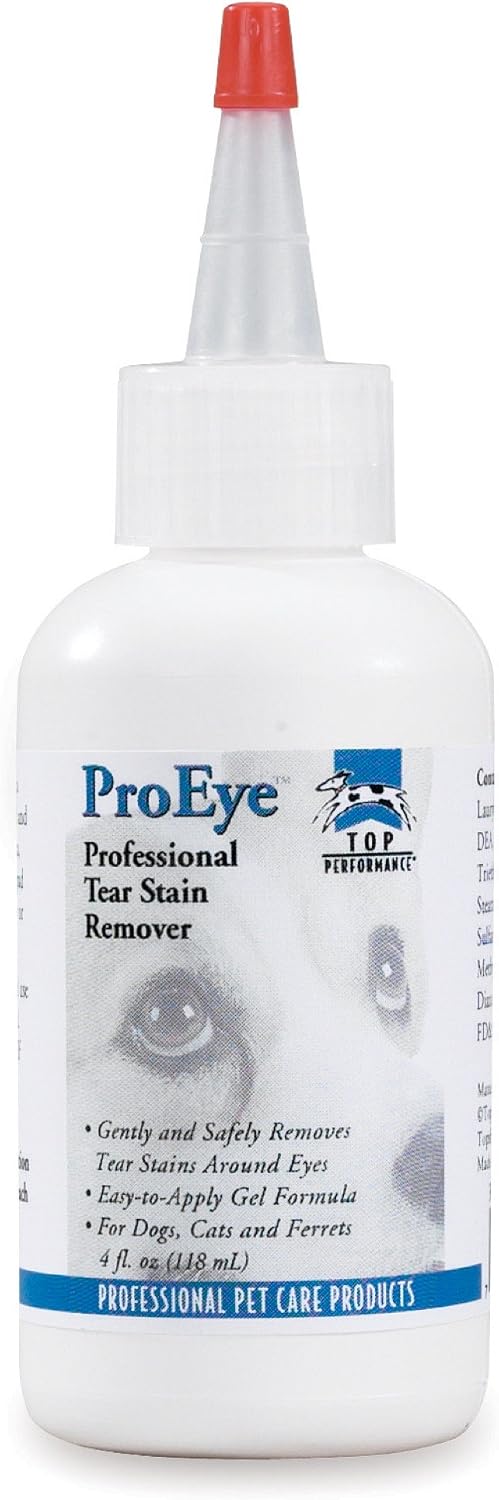 Top Performance ProEye Tear Stain Remover — Professional-Grade Solution for Removing Tear Stains Around Pets' Eyes, 4 oz.