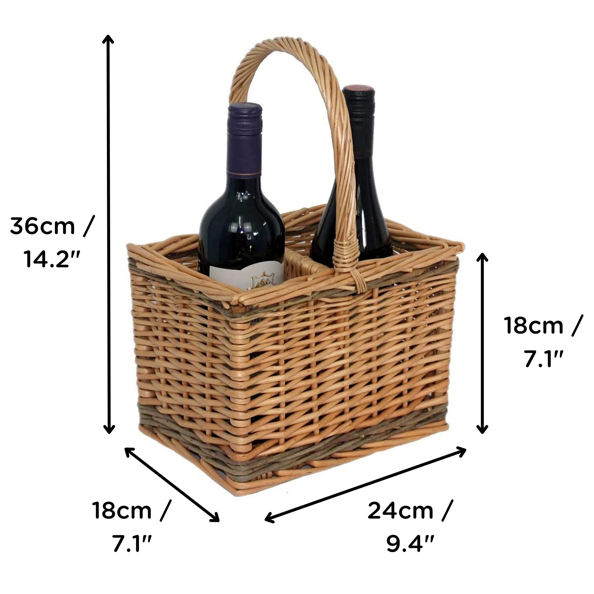 VINFUTUR 2pcs Sac De 6 Bouteilles Pochette Vin Transport Bottlebag En Feutre Avec Poignée Sac à