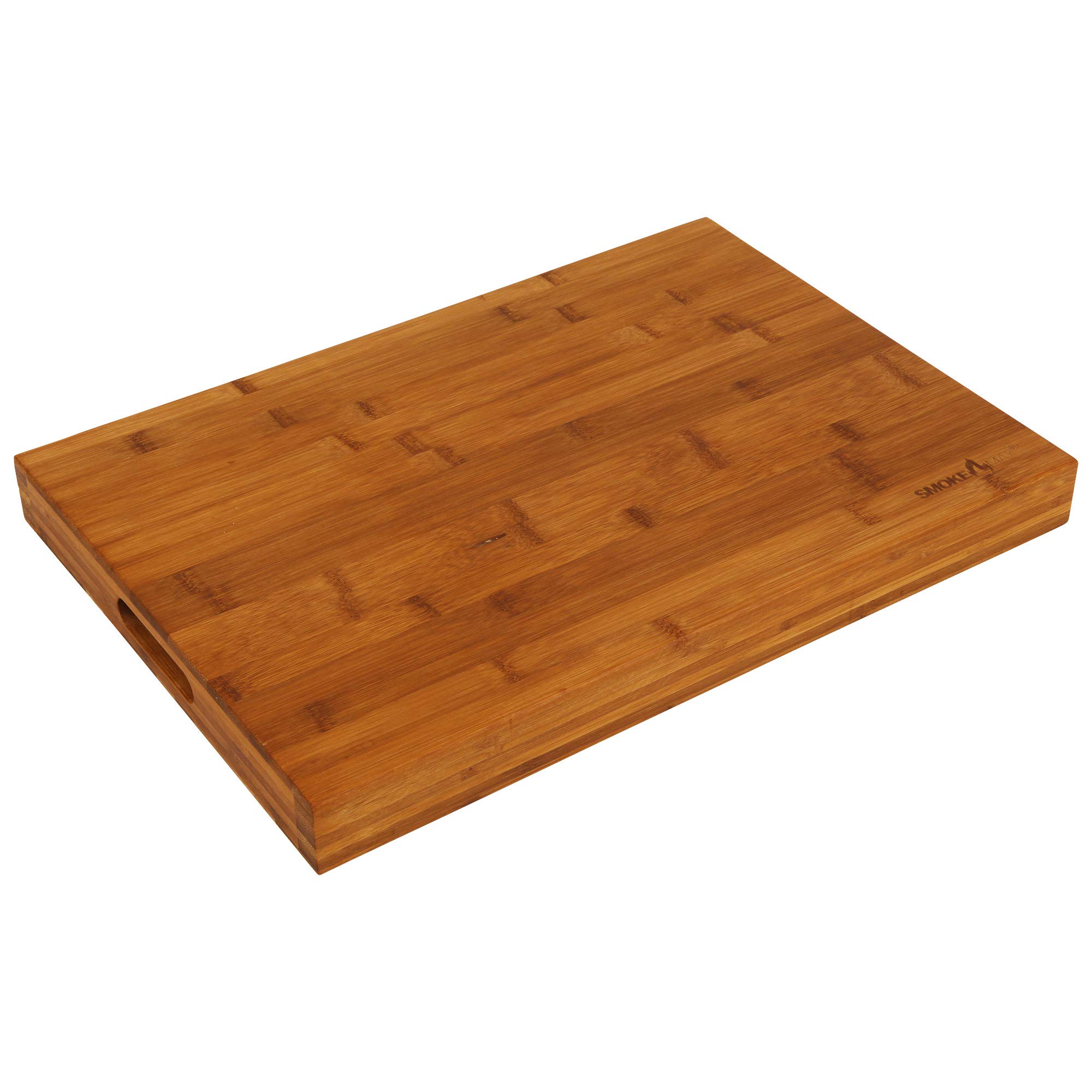 froggit Smokemax - Tabla de cortar y tabla de servir en un bloque de bambú (aprox. 60 x 40 x 5 cm)