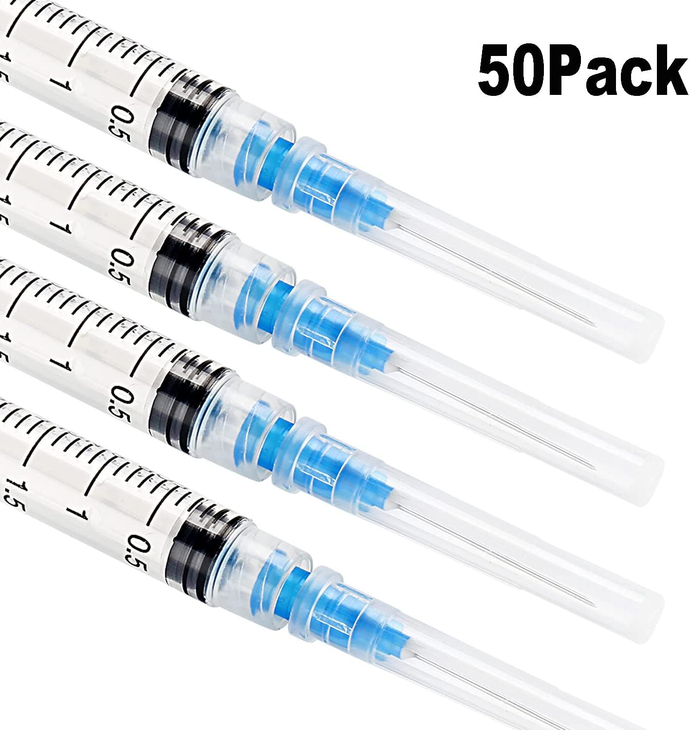 50Pack 2.5ml/cc with 23Ga 1” Safety Individually Wrapped : Industrial & Scientific