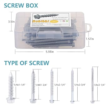 1/4 x 1-1/4 410 Stainless Steel Hex Head Tapcon Concrete Screw Anchor, for Anchoring to Masonry, Block or Brick (50Pcs/Box)
