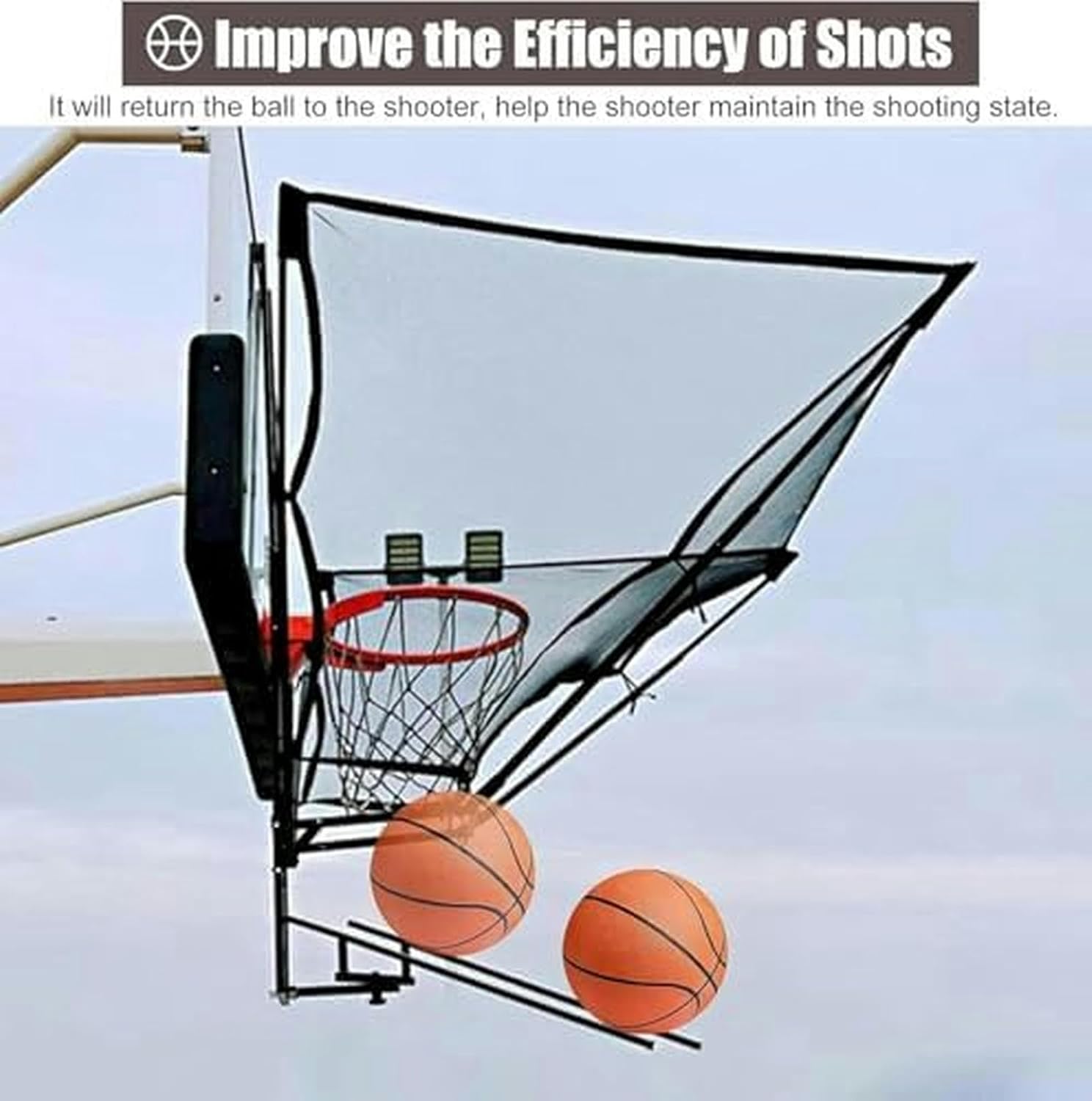 High-Efficiency Basketball Return System - Cuts Downtime to Zero, Rapidly Improves Shooting Form and Consistency for Players at Any Skill Level
