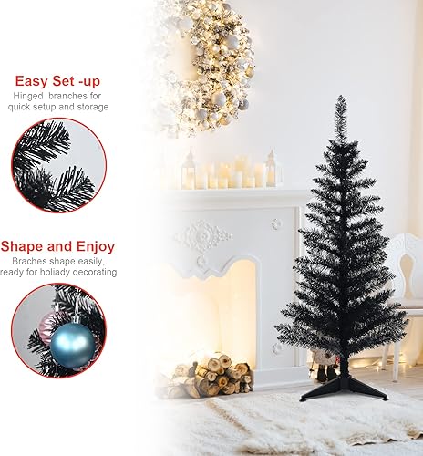 Miniatura 5 de Árbol de Navidad artificial, árbol de decoración de Halloween, árbol de pino de Navidad con base de soporte de pata de PVC, decoración navideña para