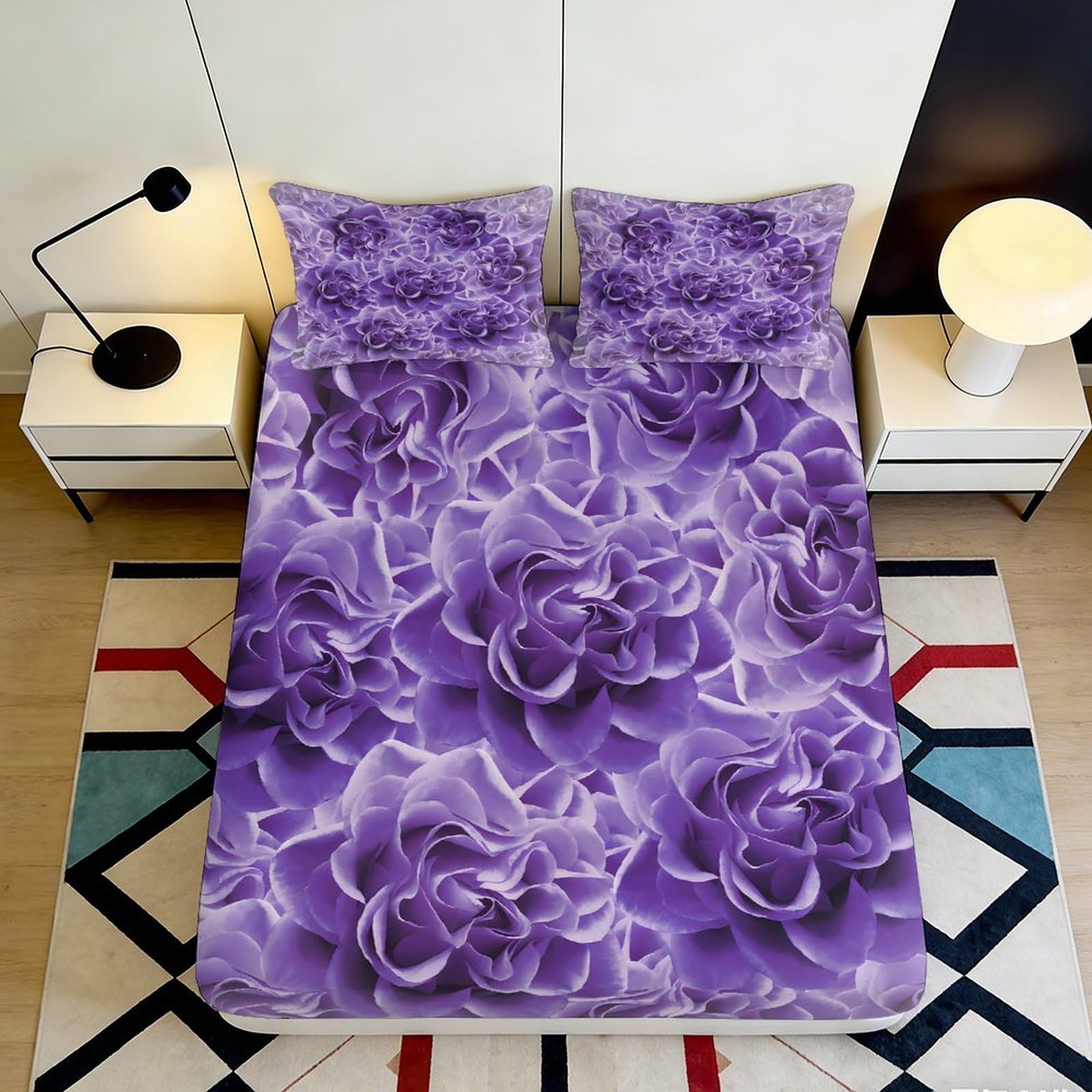 3D Printed Cool Panther Fitted Sheet Microfiber Deep Pocket Elastic Wrap Bedroom Panther Mattress Fitted Cover Non-Slip Washable for All Ages 180x200x25cm