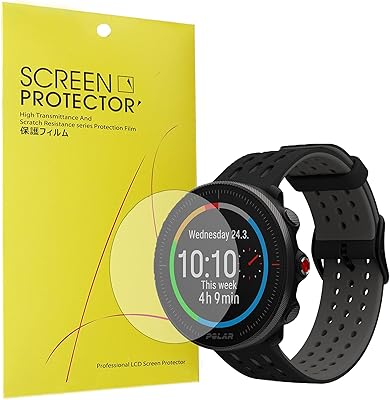 Compatible for Polar Vantage M2 Screen Protector, Lamshaw [6 Pack] Full Coverage TPU Clear Film Compatible for Polar Vantage M2 Smartwatch (6 Pack)