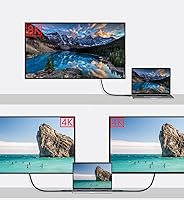 Vista 6 de Cable USB 4 para Thunderbolt 4 de 1.6 pies, transferencia de datos de 40 Gbps con 240 W y 4K a 144 Hz 5K @ 60 Hz o 8K a 30 Hz, compatible