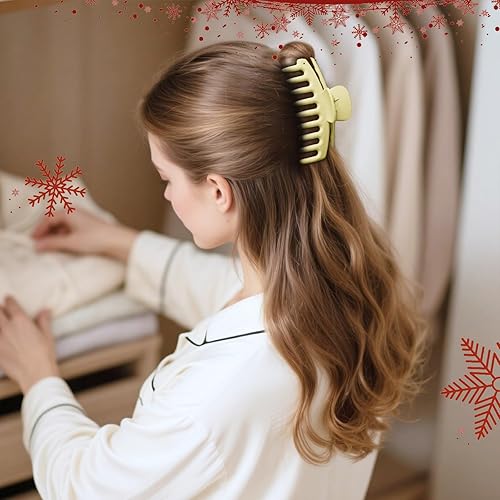 Miniatura 14 de TOCESS Paquete de 8 pinzas grandes para el cabello para mujer, pinzas de garra grandes para cabello fino y rizado, agarre fuerte de los años 90