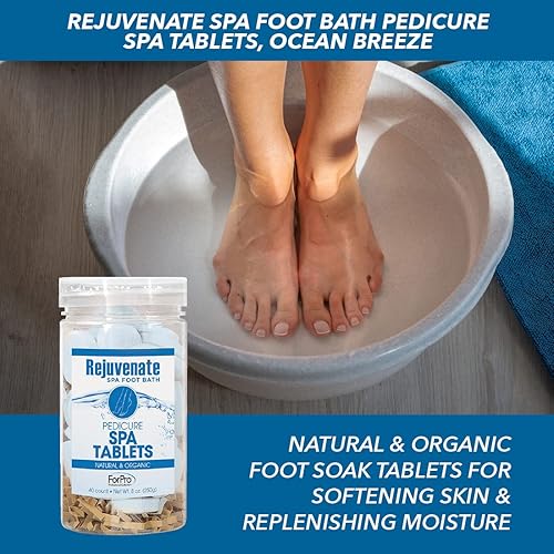 Miniatura 3 de Rejuvenate Spa pie Bath Pedicure Spa Tablets tabletas de remojo de pies orgánicos para suavizar la piel y reponer la humedad brisa del océano 40