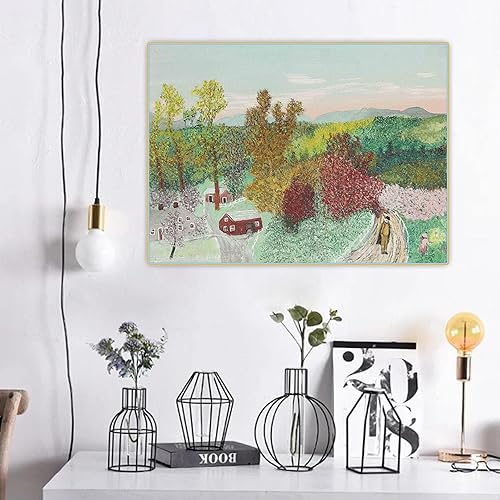 Miniatura 2 de Anna Mary Robertson Abuela Moisés "Fecha de otoño" Cuadros famosos Impresión en lienzo. Cuadro de arte de pared de lienzo Sala de estar Decoración