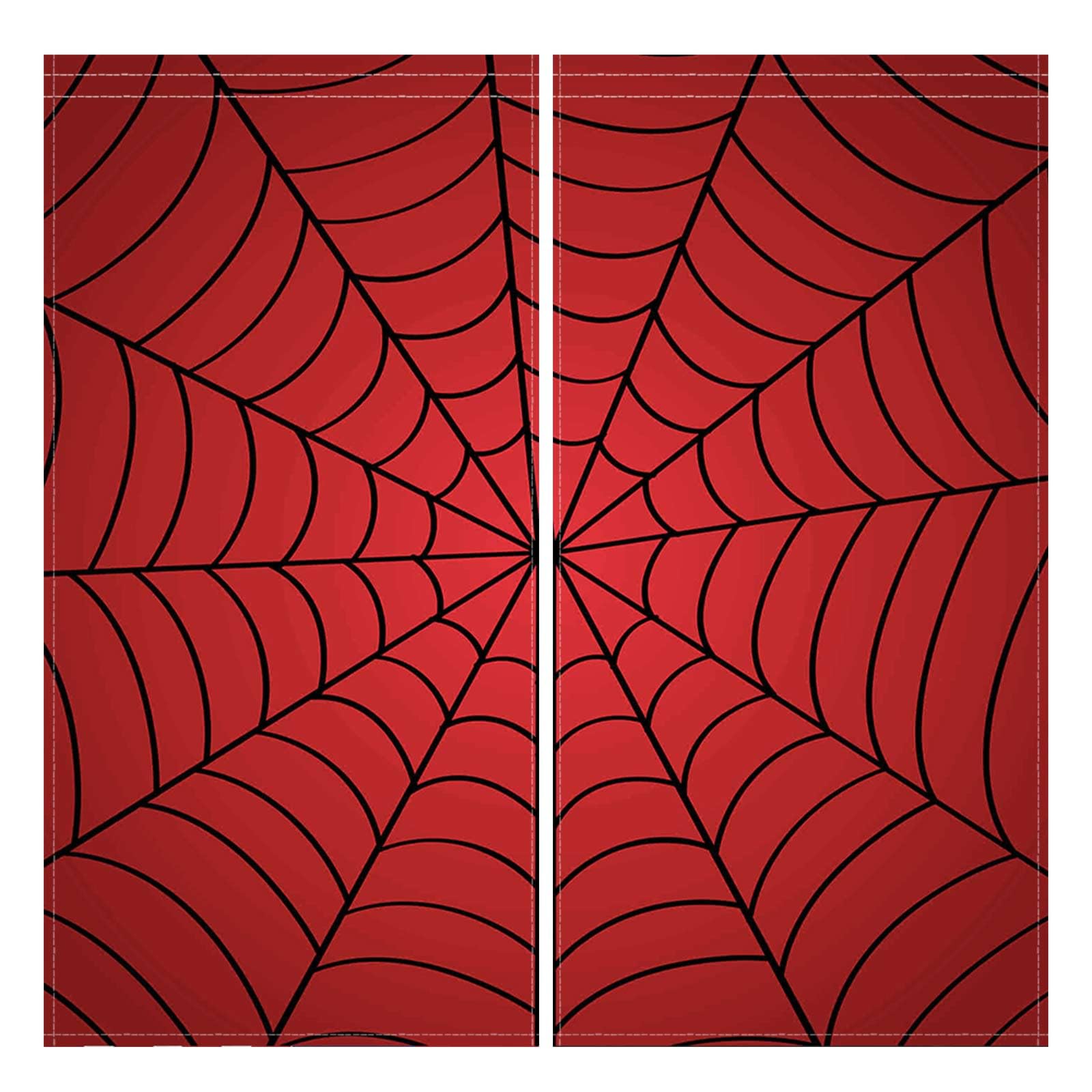 Allenjoy Cortinas Rojas de Tela de araña de superhéroe para niños, habitación de bebé, Dormitorio, guardería, decoración para el hogar, Oficina, decoración Opaca, Tela Duradera, Lavable a máquina, 82