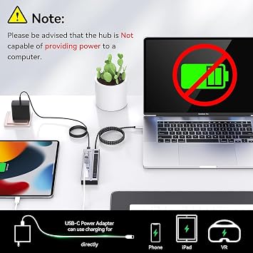 Minisopuru USB C Hub Powered 10Gbps,45 Charging,65W Adapter,9 in 1 Splitter