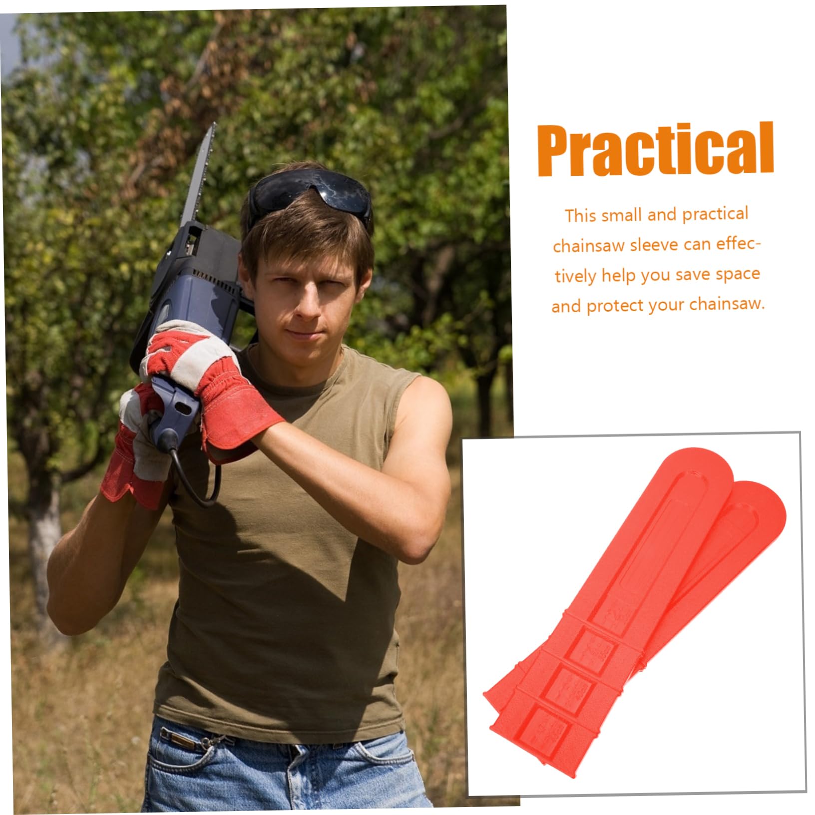 8 Fundas Protectoras de Plástico para Barra de Motosierra Cubierta de Barra Motosierra Funda Duradera para Almacenamiento y Uso al Aire Libre